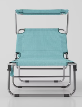 Preview: FIAM® Liegestuhl AMIGO TOP Hellblau